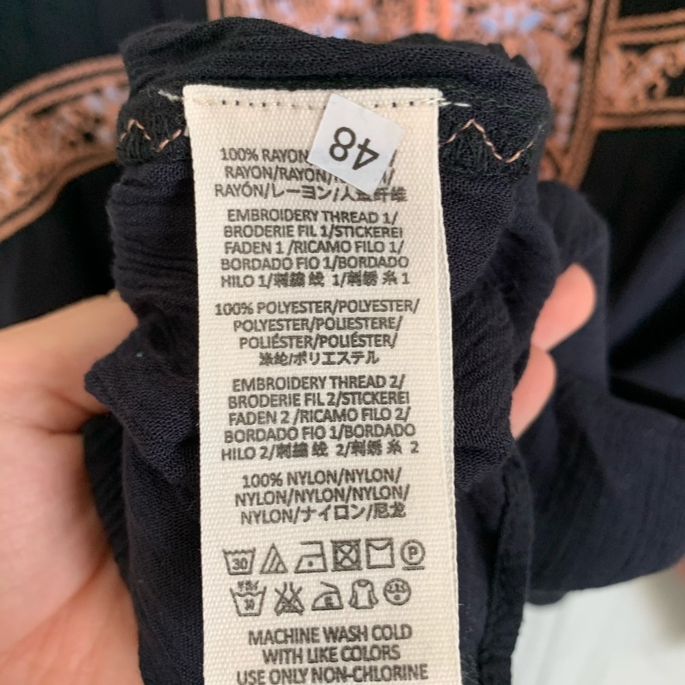 Free People Wind Willow Minidress in Black - Picture 6 of 8